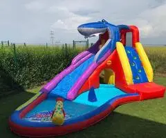 Happy Hop Vodní skluzavka s bazénkem, skákací hrad Sharks Club - Obrázek 4